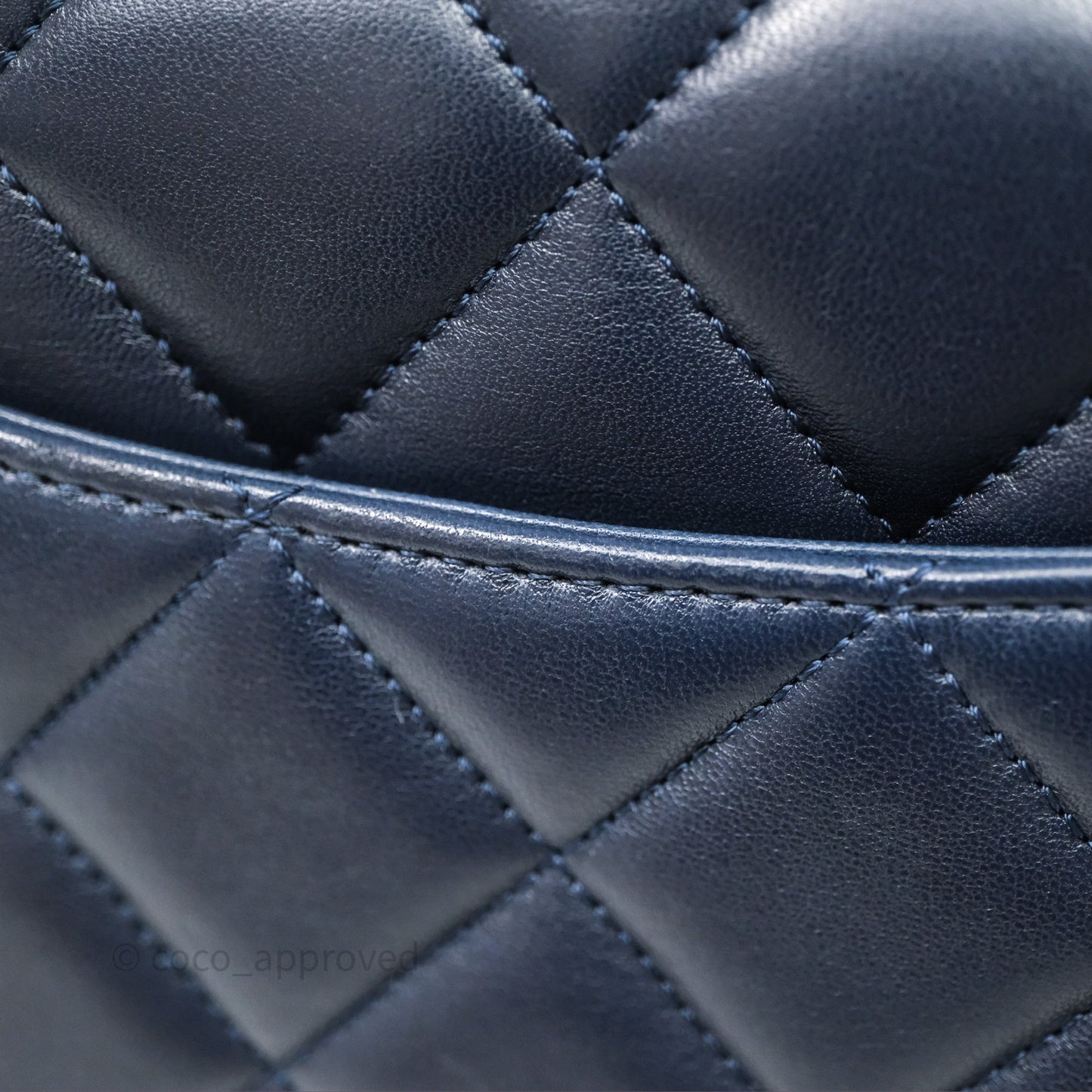Chanel Small Trendy CC Navy Lambskin Gold Hardware