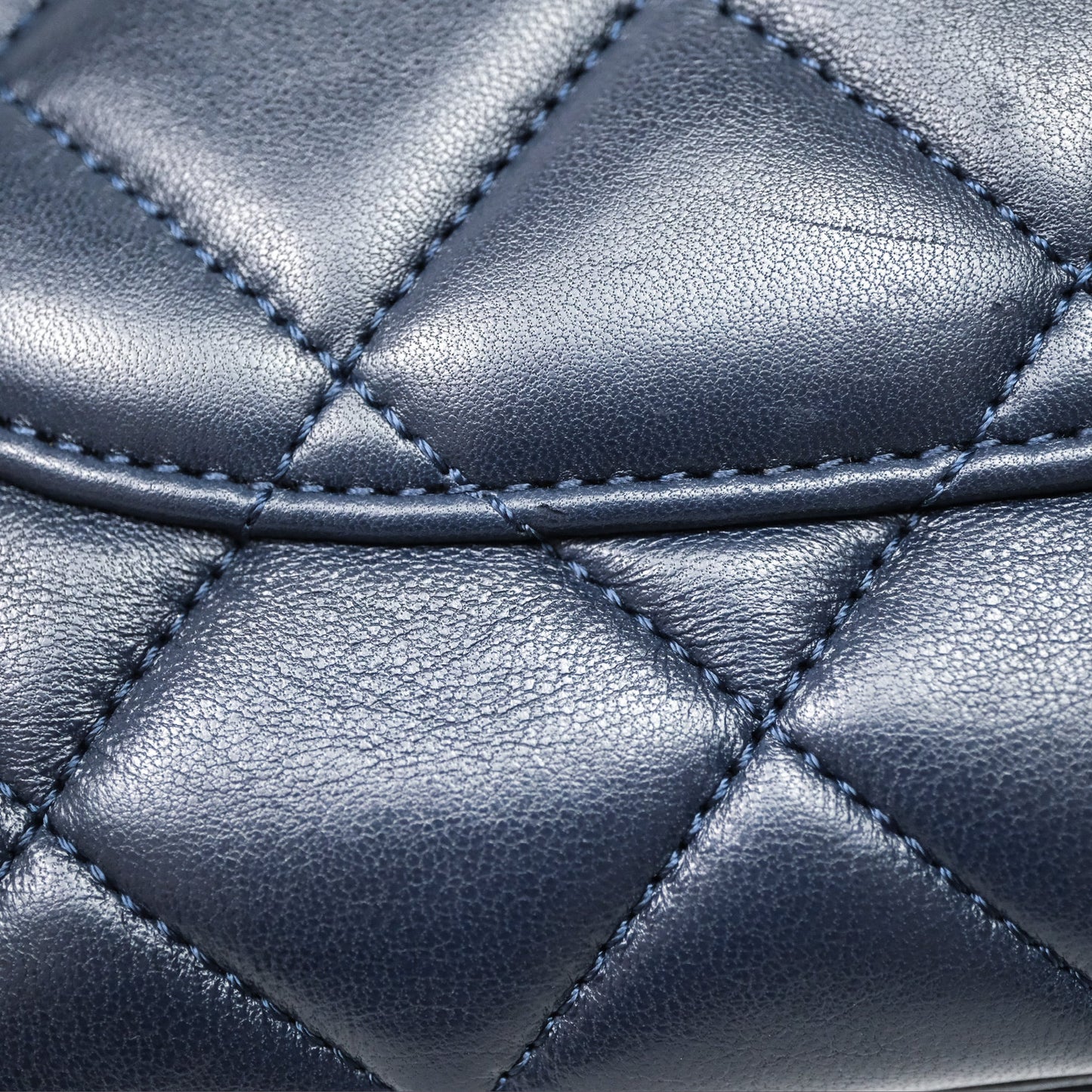 Chanel Small Trendy CC Navy Lambskin Gold Hardware