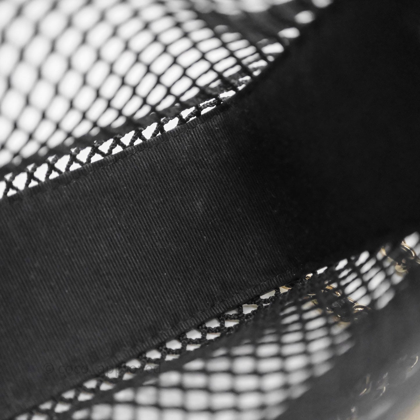 Chanel Mesh Clutch With Chain Black Shiny Lambskin Gold Hardware