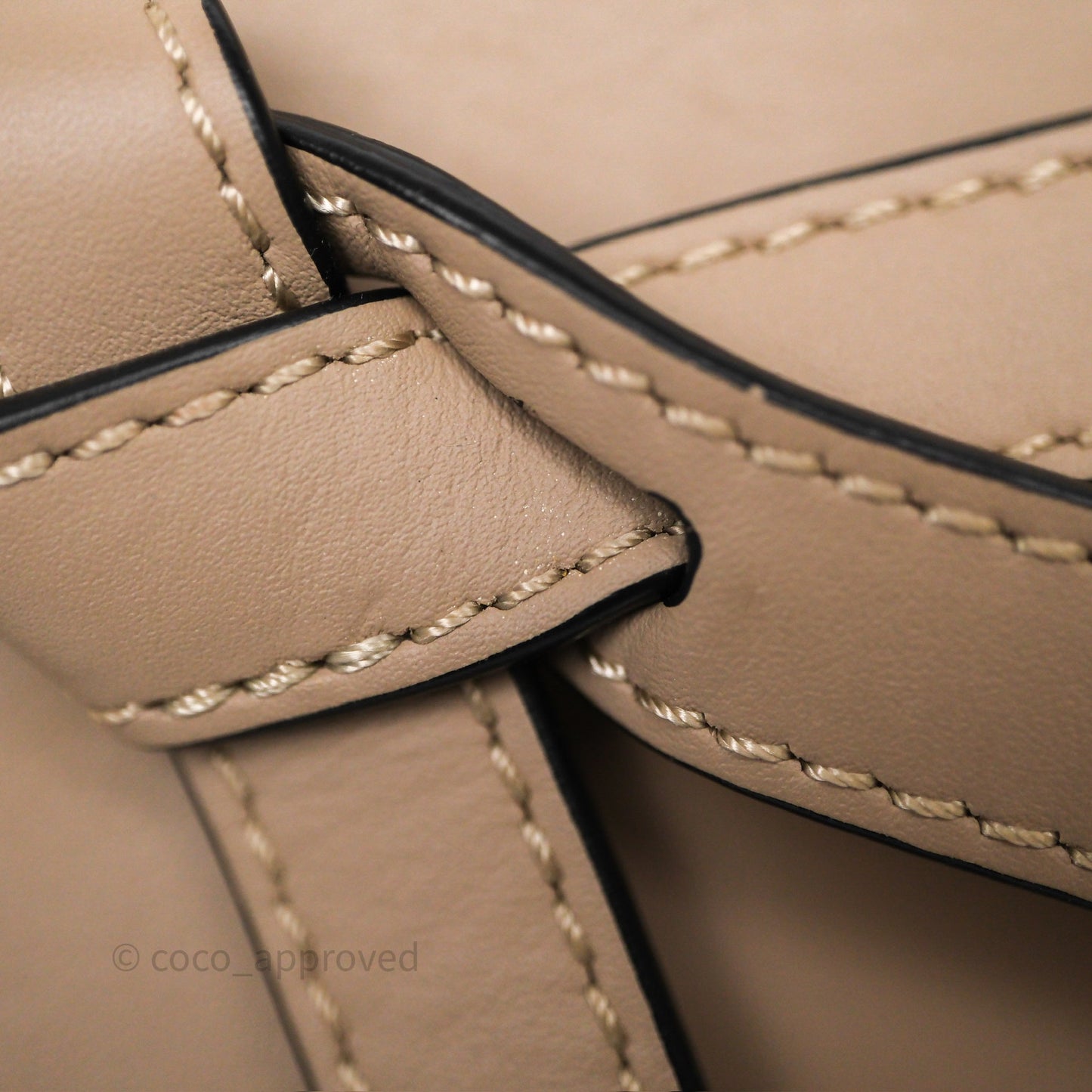 Loewe Mini Gate Dual Bag Beige Sand Soft Calfskin Jacquard Strap