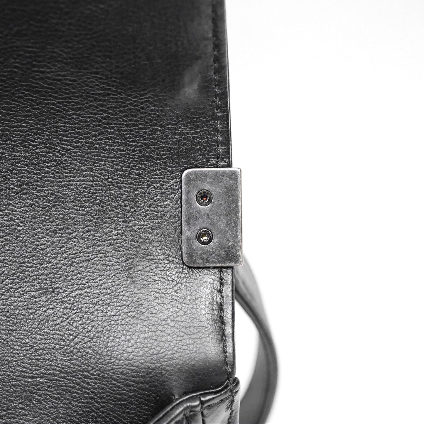 Chanel Medium Quilted Black Boy Calfskin Ruthenium Hardware