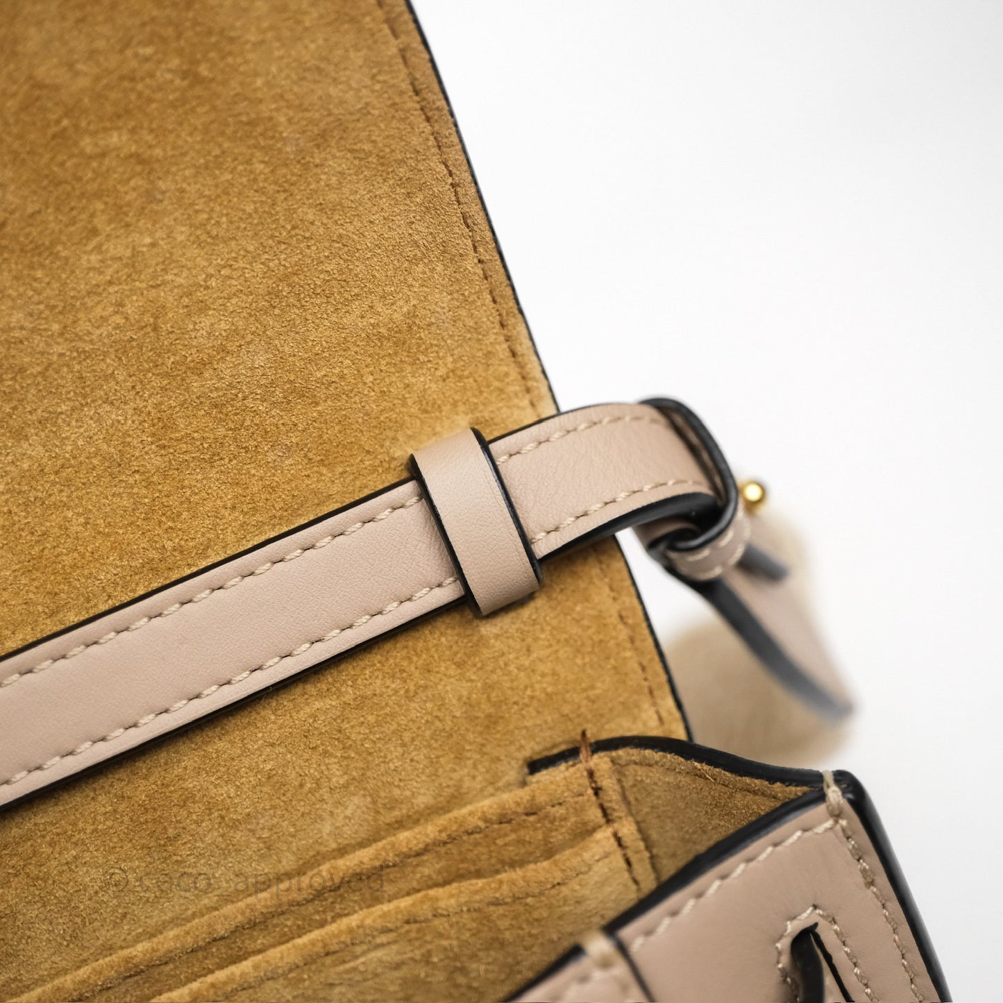 Loewe Mini Gate Dual Bag Beige Sand Soft Calfskin Jacquard Strap