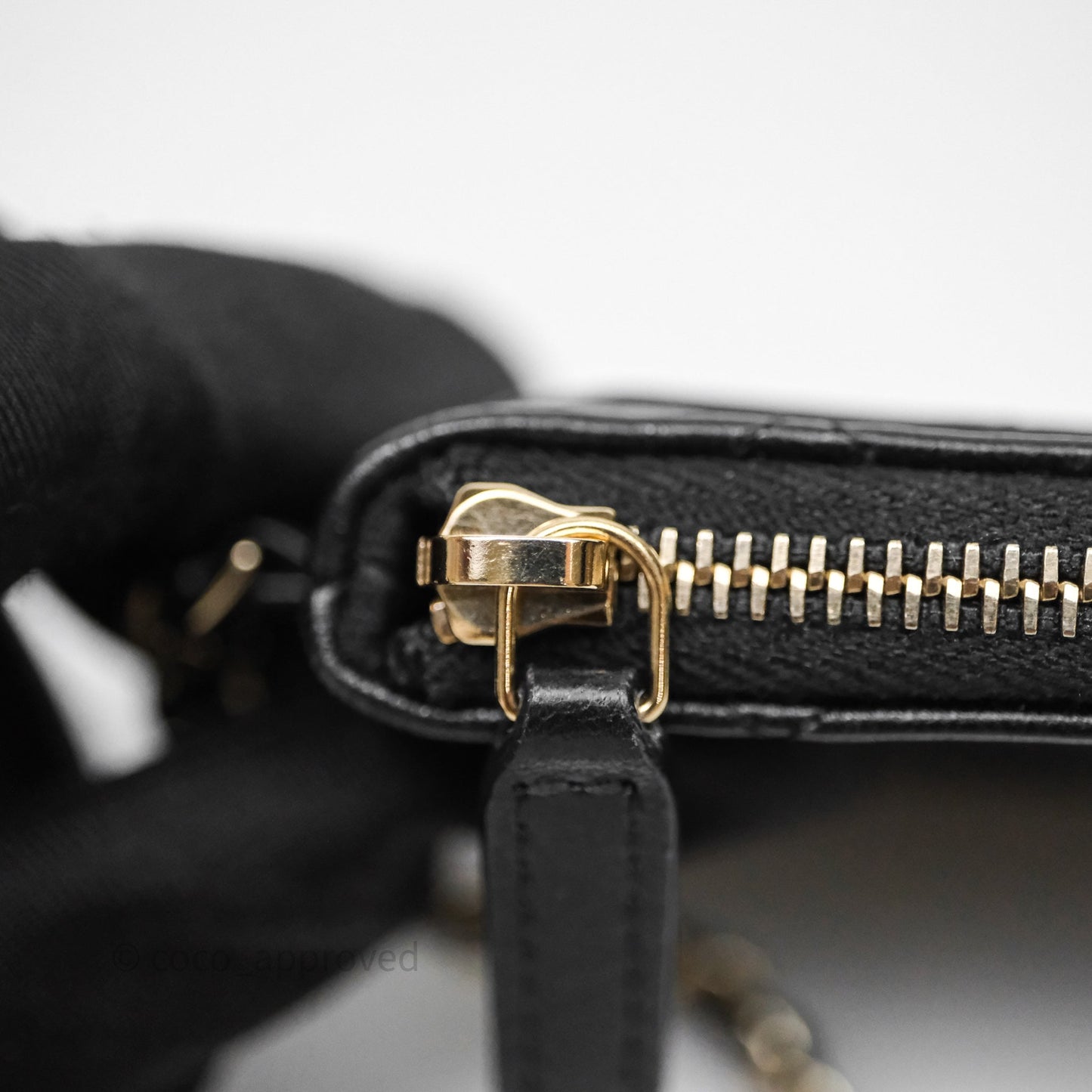 Chanel Mesh Clutch With Chain Black Shiny Lambskin Gold Hardware
