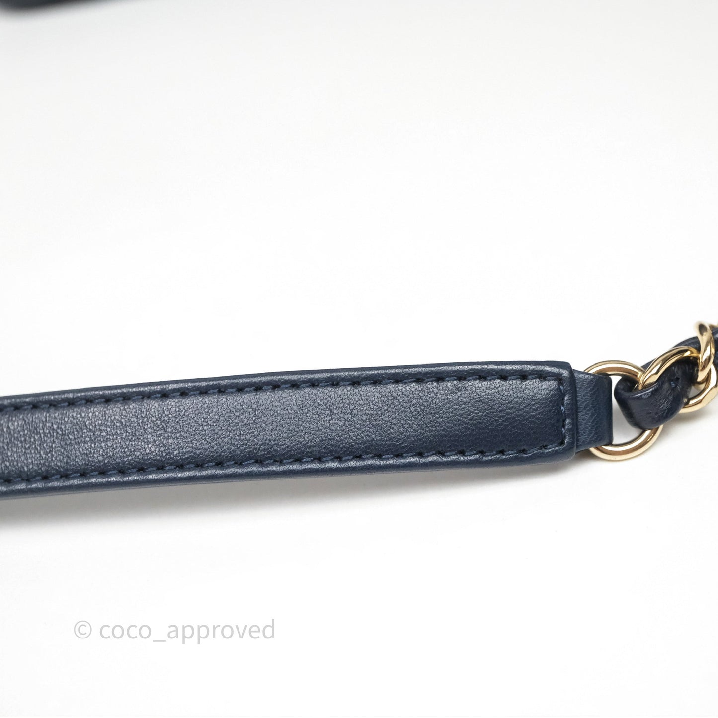 Chanel Small Trendy CC Navy Lambskin Gold Hardware