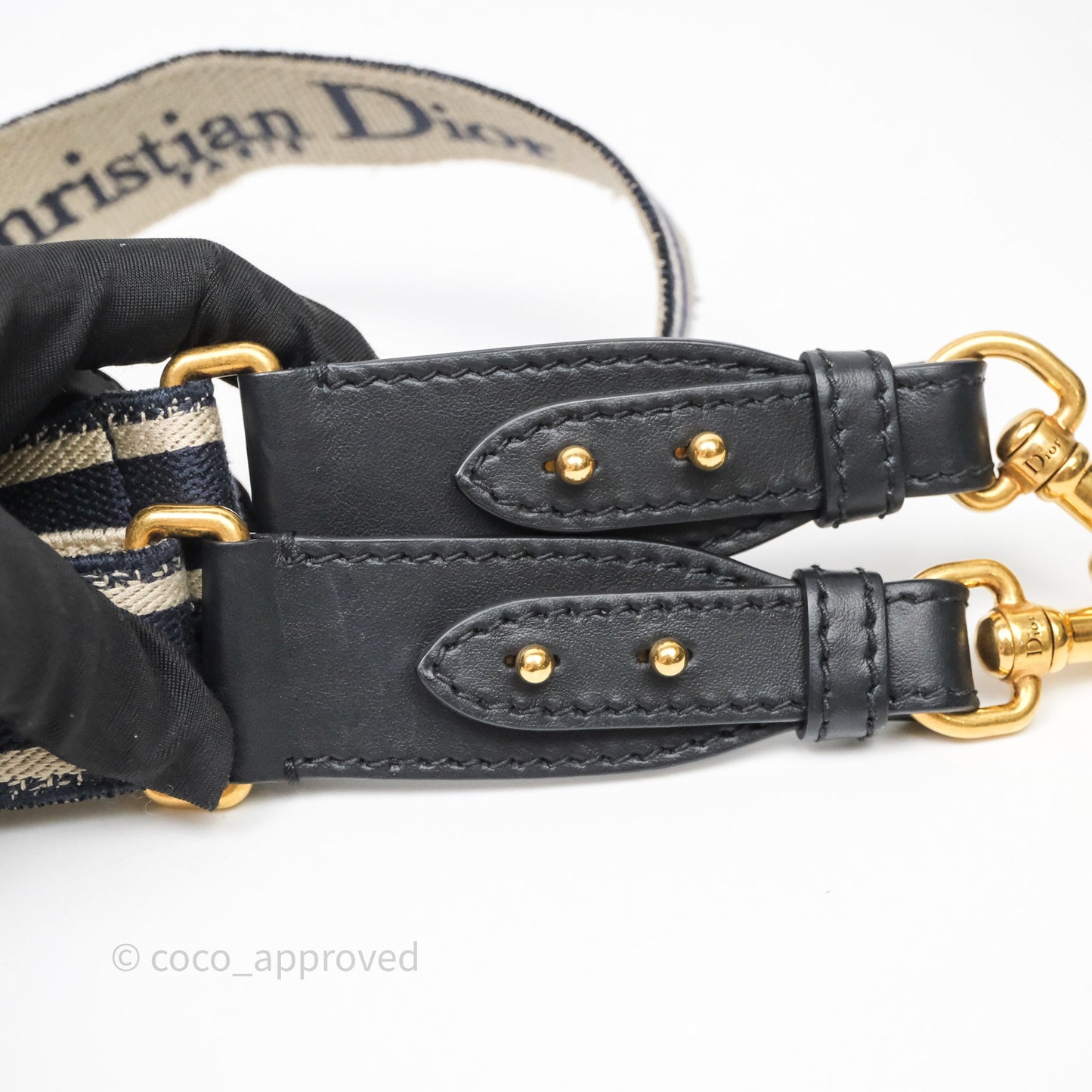 Christian Dior Small Lady Dior Natural Rattan and Blue Dior Oblique Jacquard