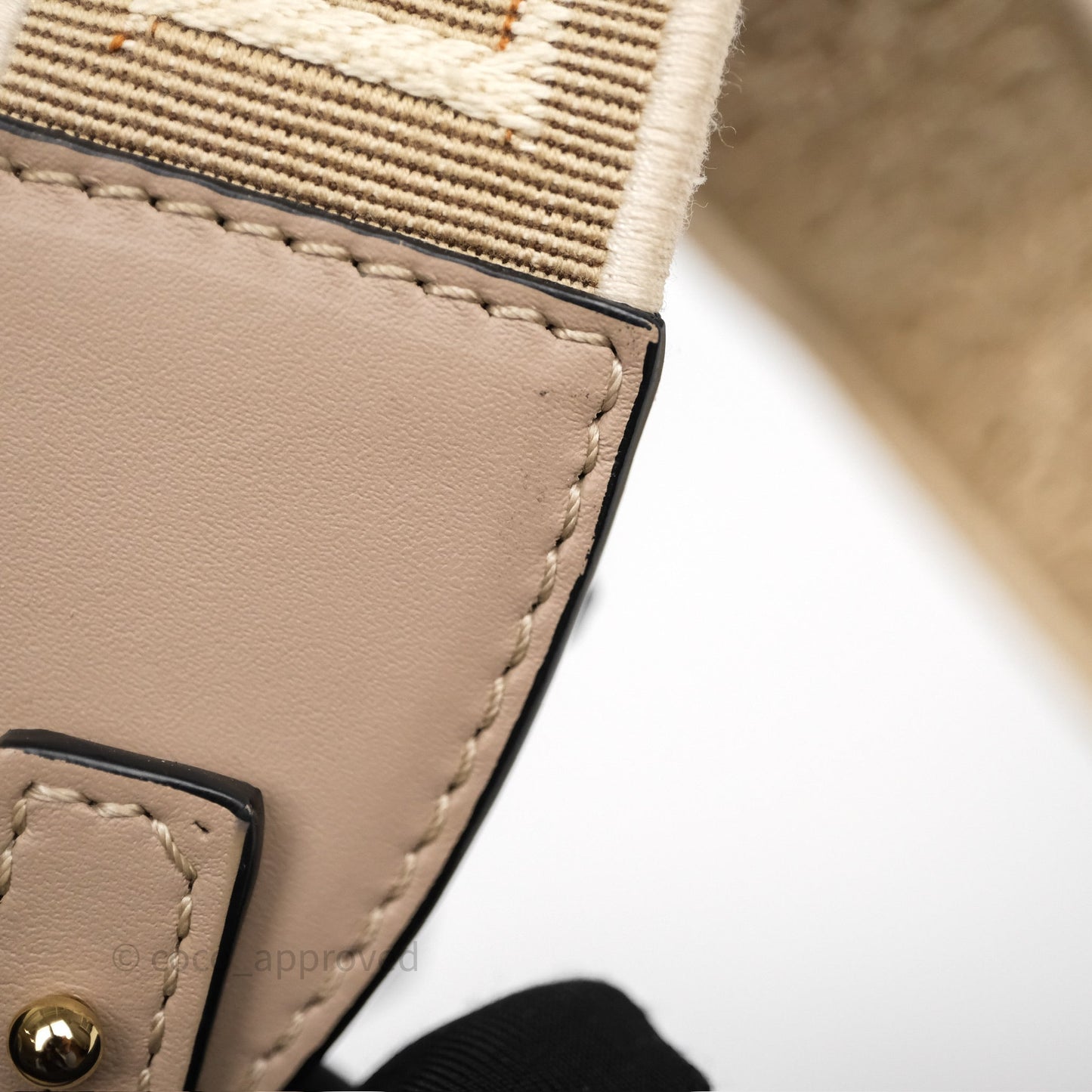 Loewe Mini Gate Dual Bag Beige Sand Soft Calfskin Jacquard Strap