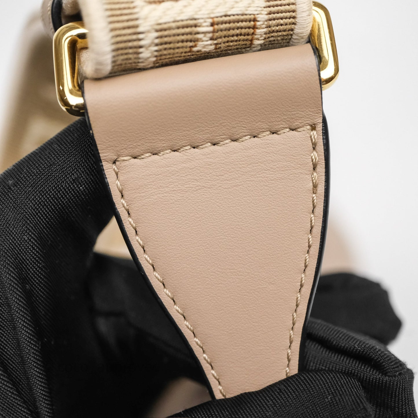 Loewe Mini Gate Dual Bag Beige Sand Soft Calfskin Jacquard Strap