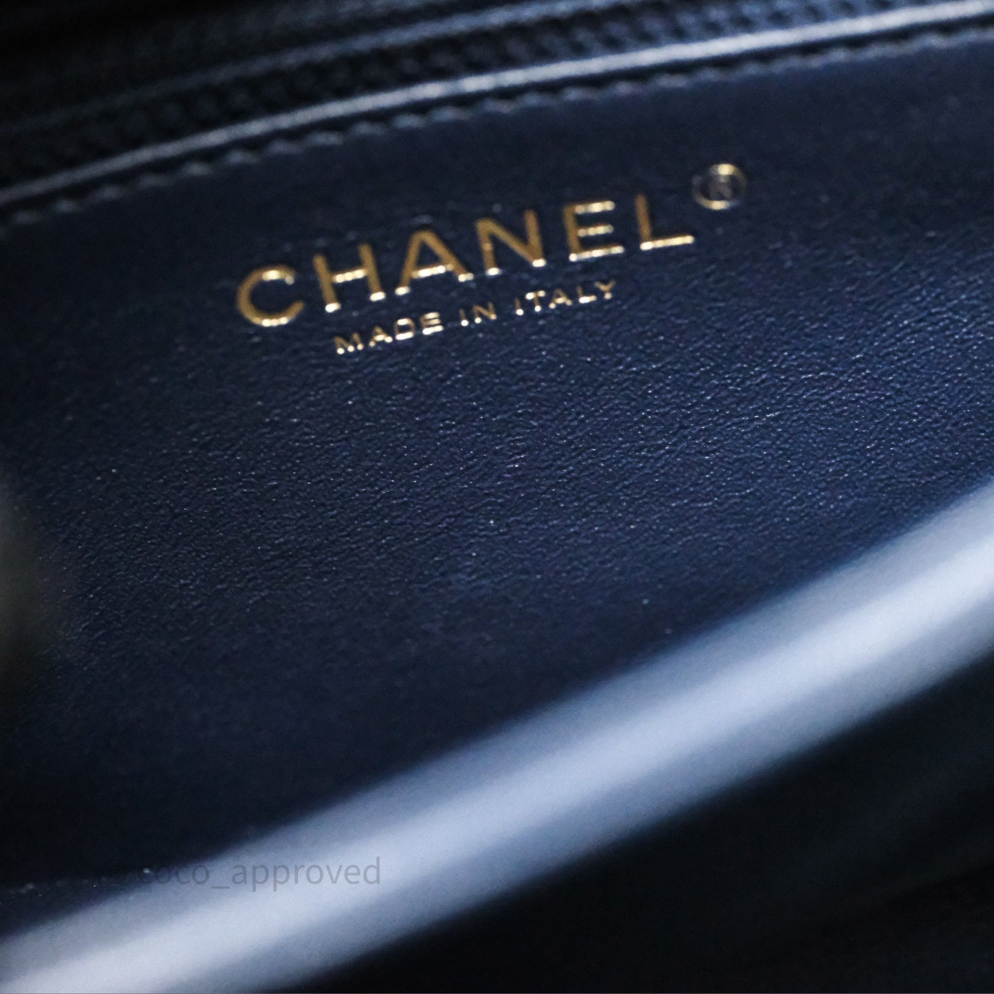 Chanel Small Trendy CC Navy Lambskin Gold Hardware