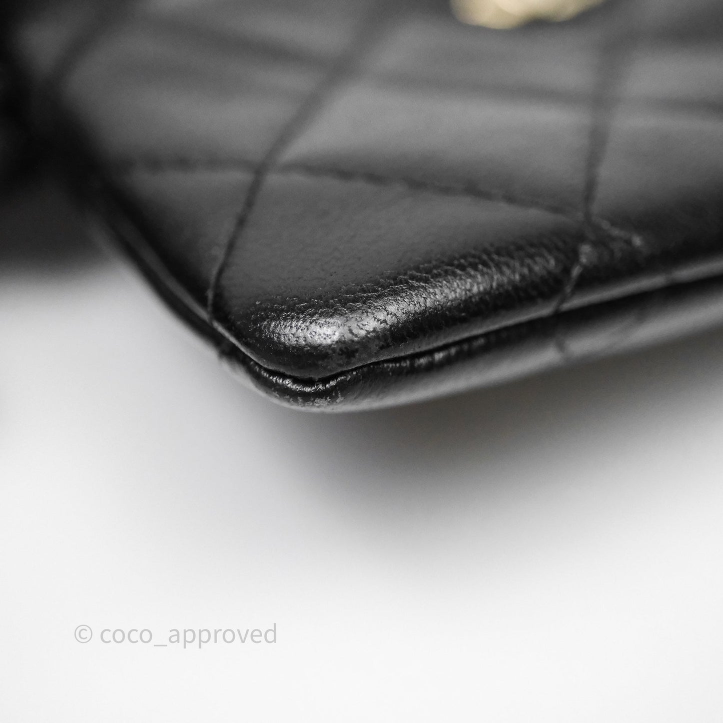 Chanel Mesh Clutch With Chain Black Shiny Lambskin Gold Hardware