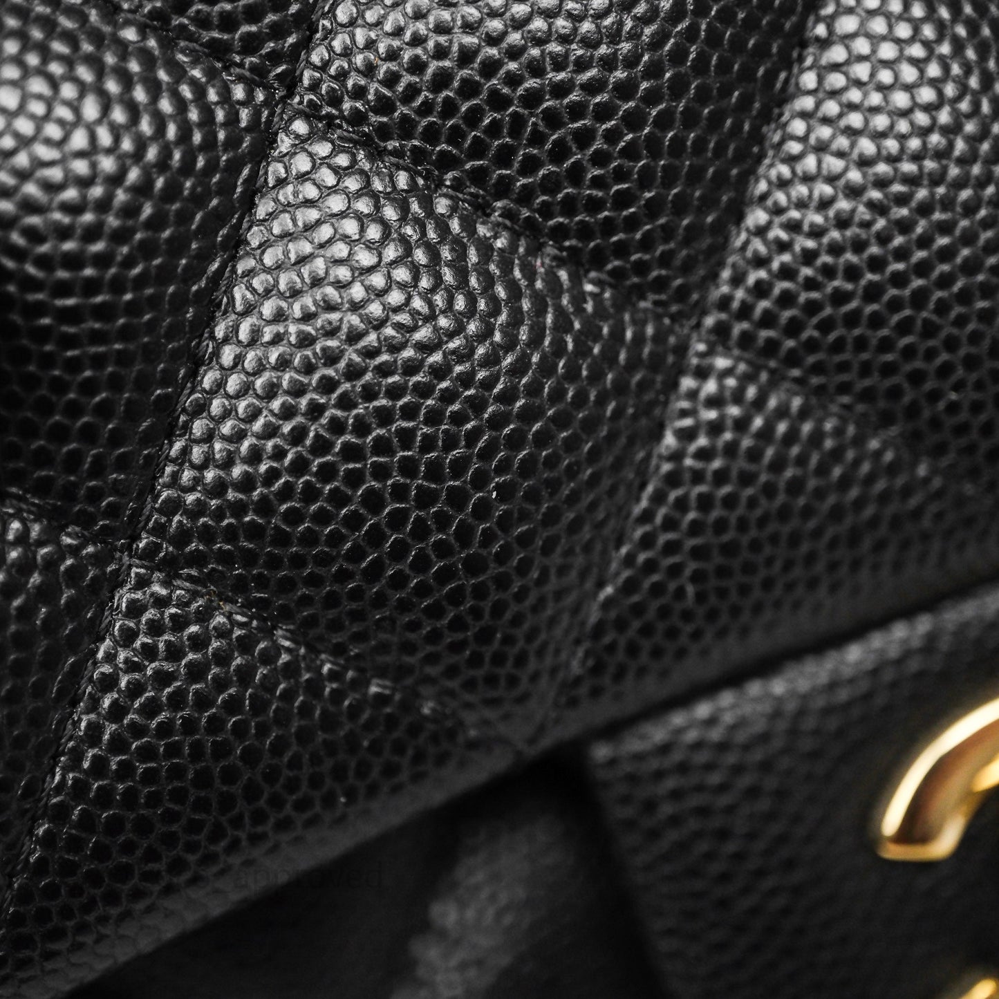 Chanel Mini Rectangular Flap Quilted Black Caviar Gold Hardware