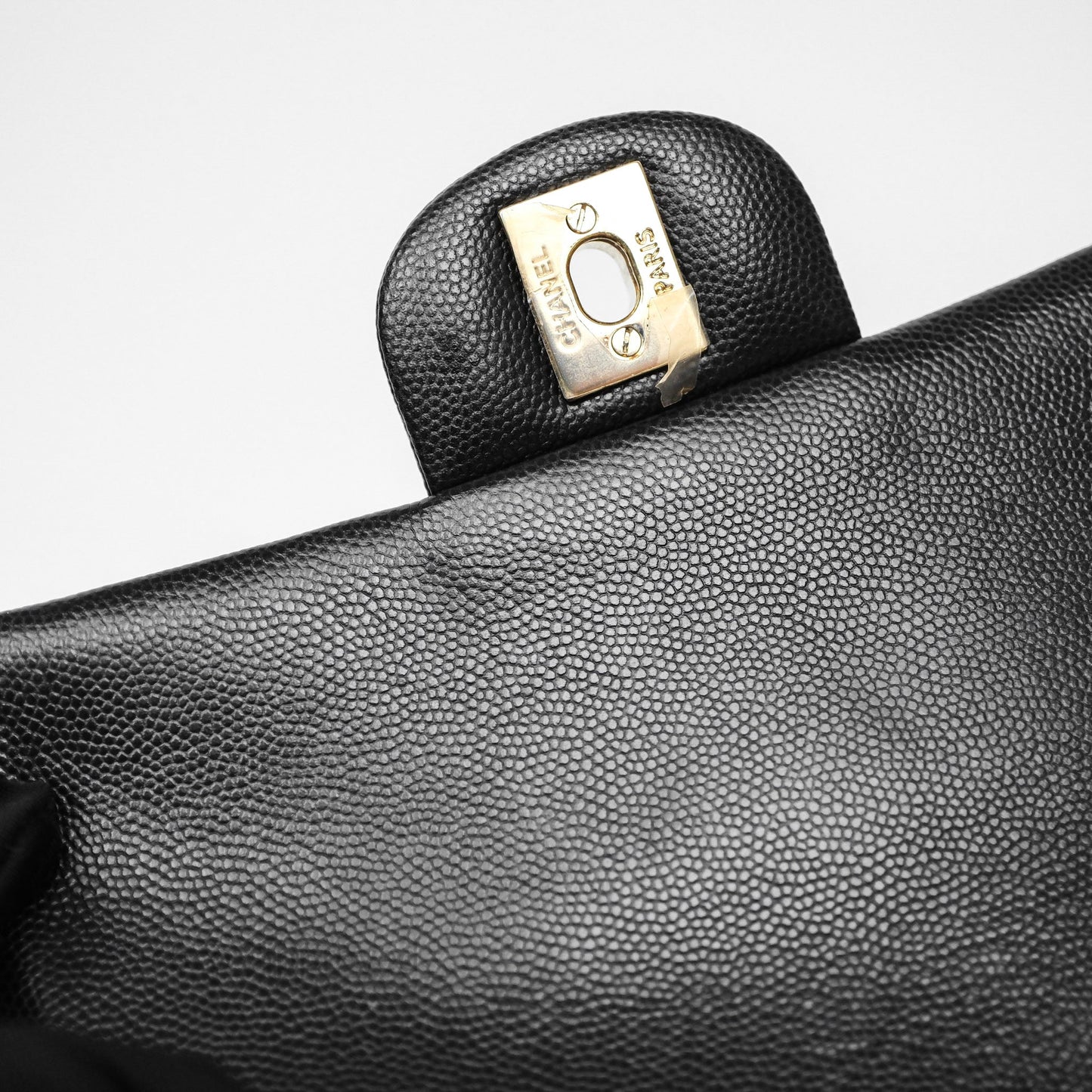 Chanel Mini Rectangular Flap Quilted Black Caviar Gold Hardware