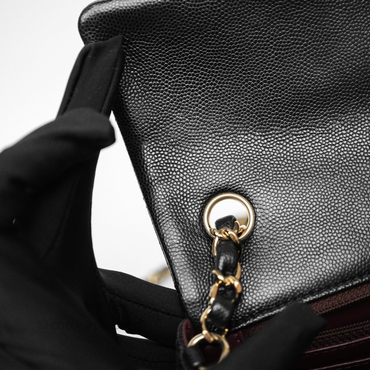 Chanel Mini Rectangular Flap Quilted Black Caviar Gold Hardware