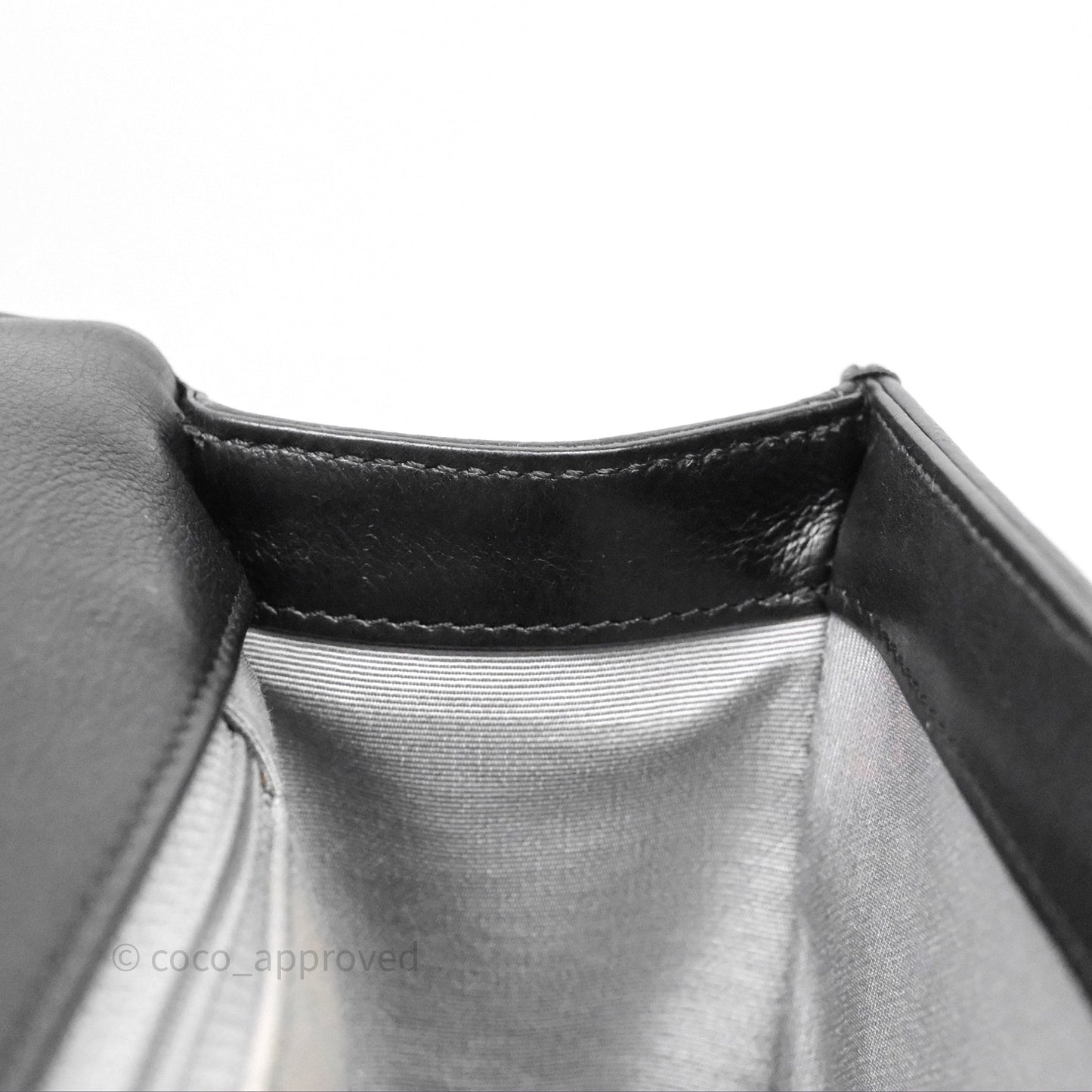 Chanel Medium Quilted Black Boy Calfskin Ruthenium Hardware