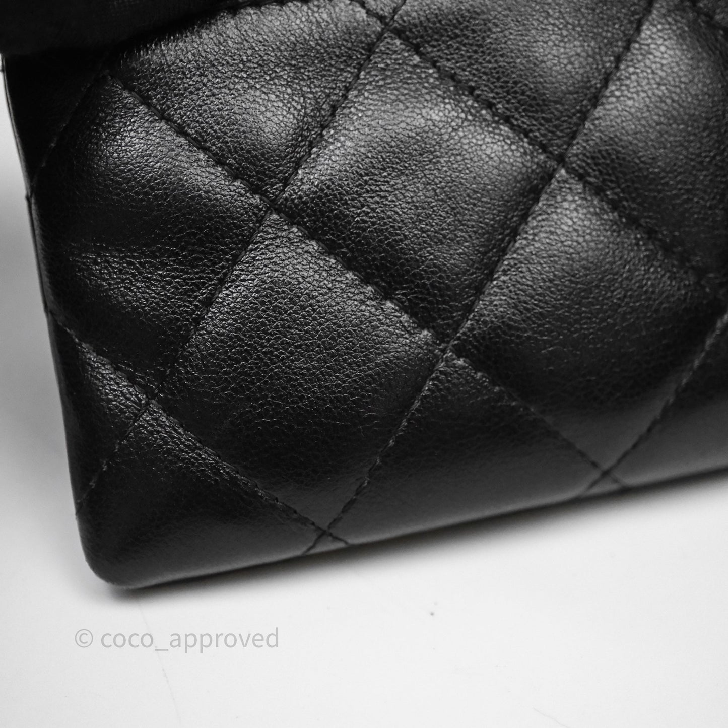 Chanel Mesh Clutch With Chain Black Shiny Lambskin Gold Hardware