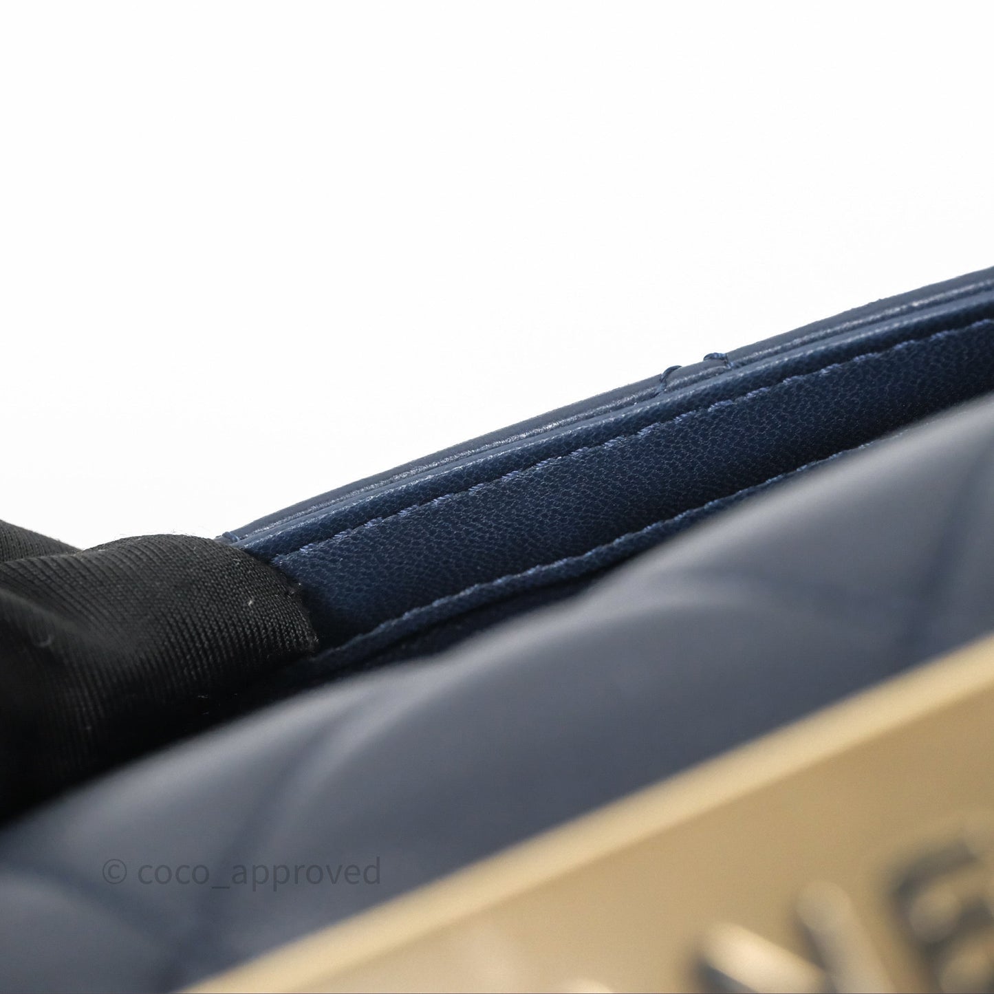 Chanel Small Trendy CC Navy Lambskin Gold Hardware