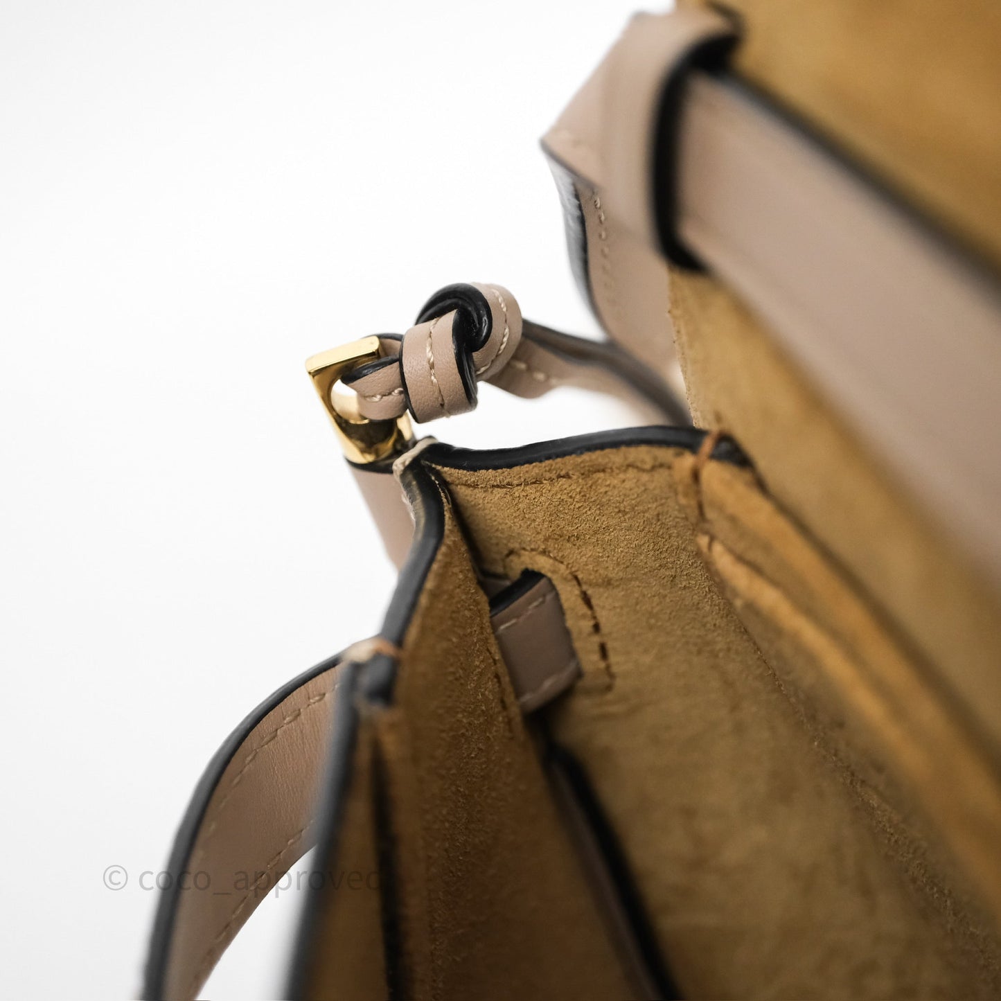 Loewe Mini Gate Dual Bag Beige Sand Soft Calfskin Jacquard Strap