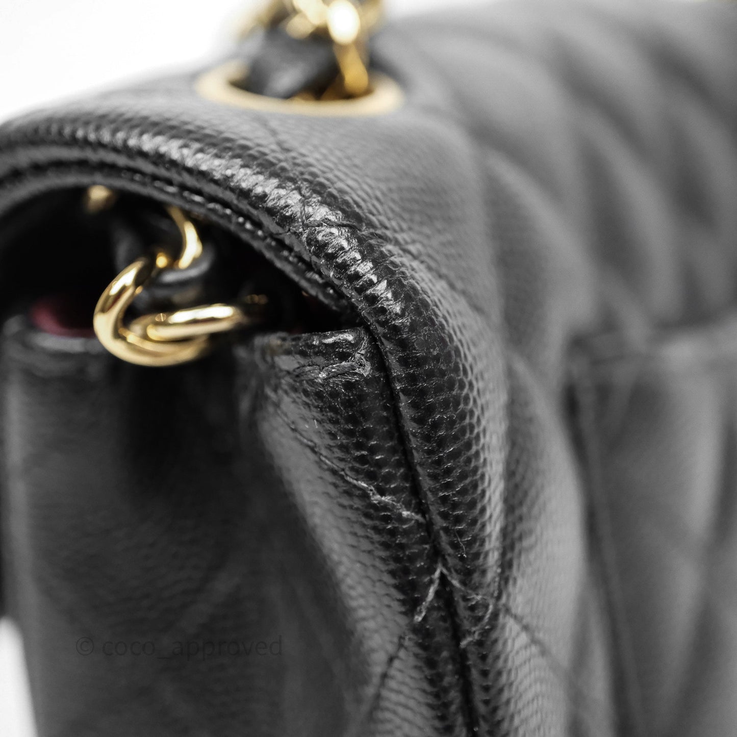 Chanel Mini Rectangular Flap Quilted Black Caviar Gold Hardware