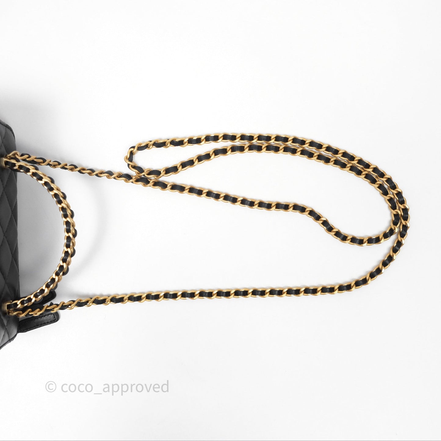 Chanel Vanity Rectangular Top Handle Black Lambskin Aged Gold Hardware