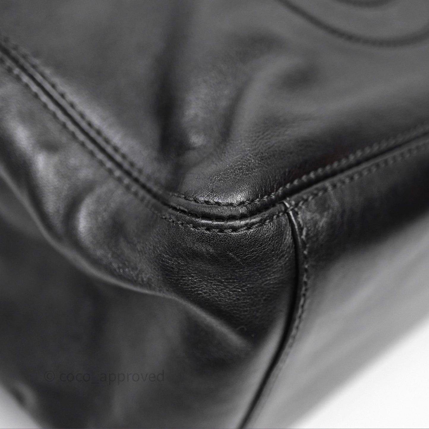 Chanel Vintage Top Handle Ring Bag Black Lambskin