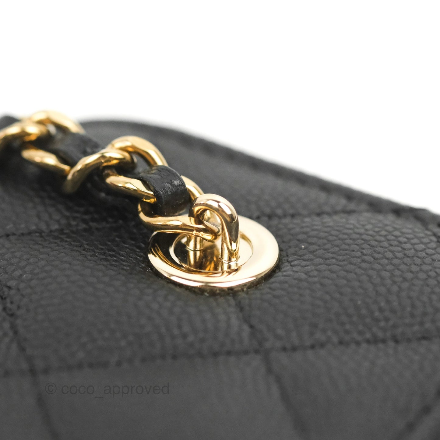 Chanel Mini Vanity With Chain Black Caviar Gold Hardware