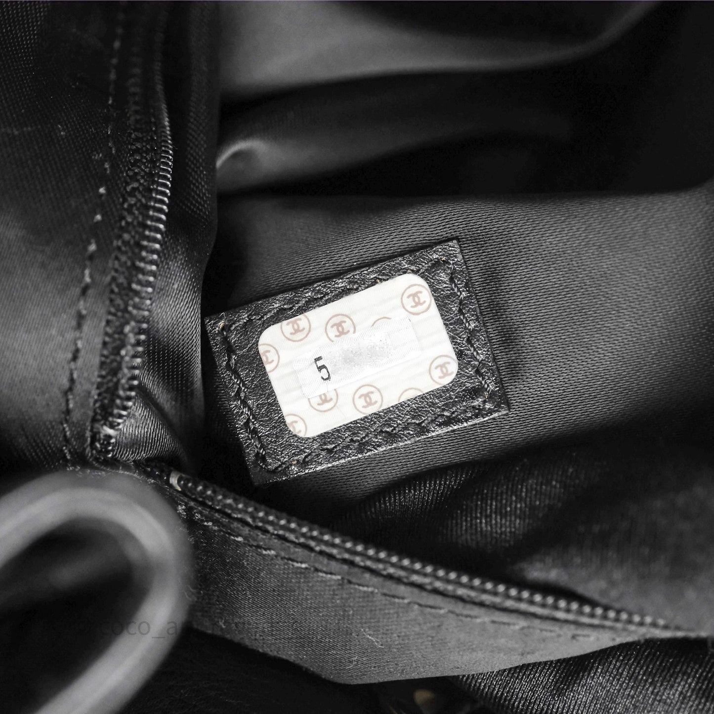 Chanel Vintage Top Handle Ring Bag Black Lambskin