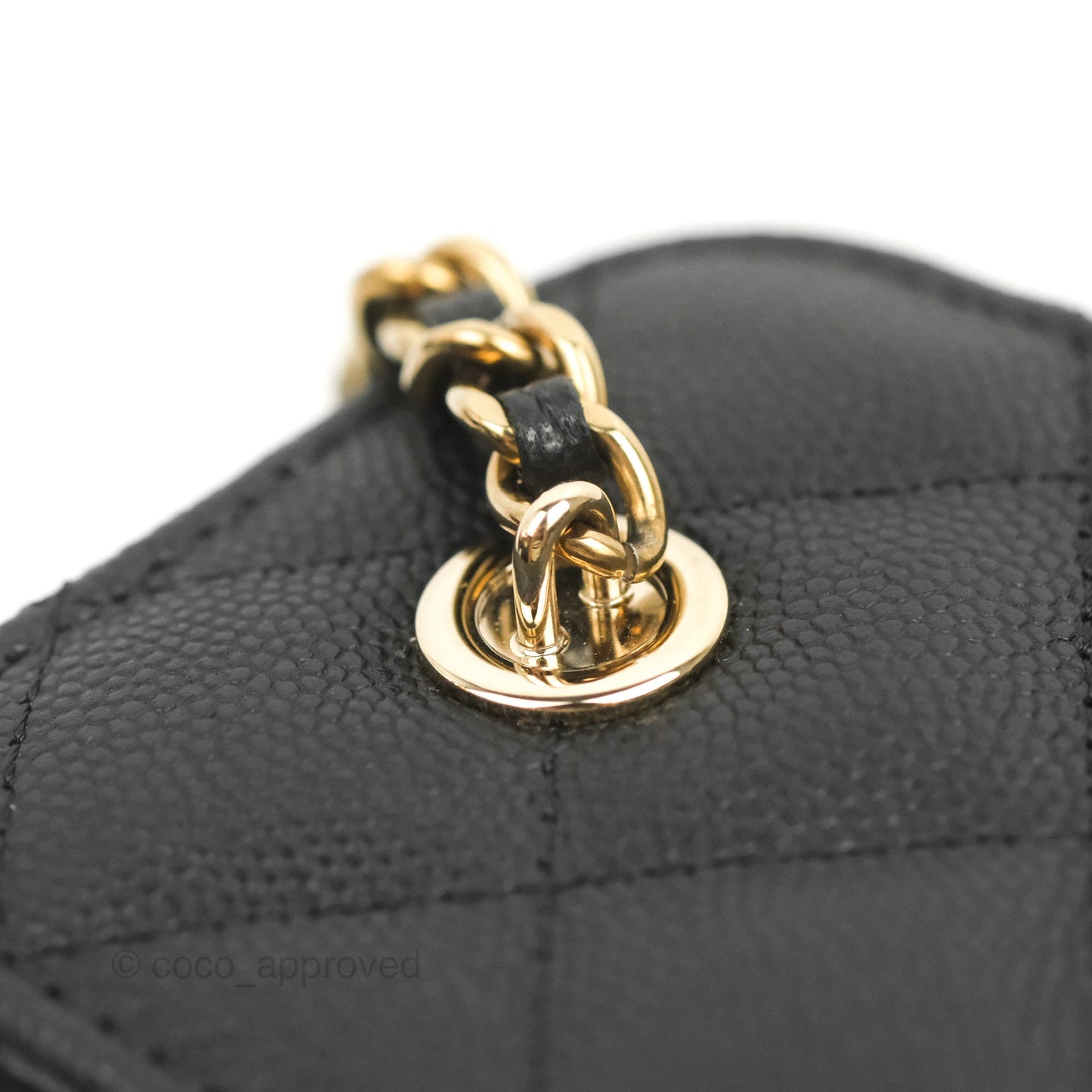 Chanel Mini Vanity With Chain Black Caviar Gold Hardware