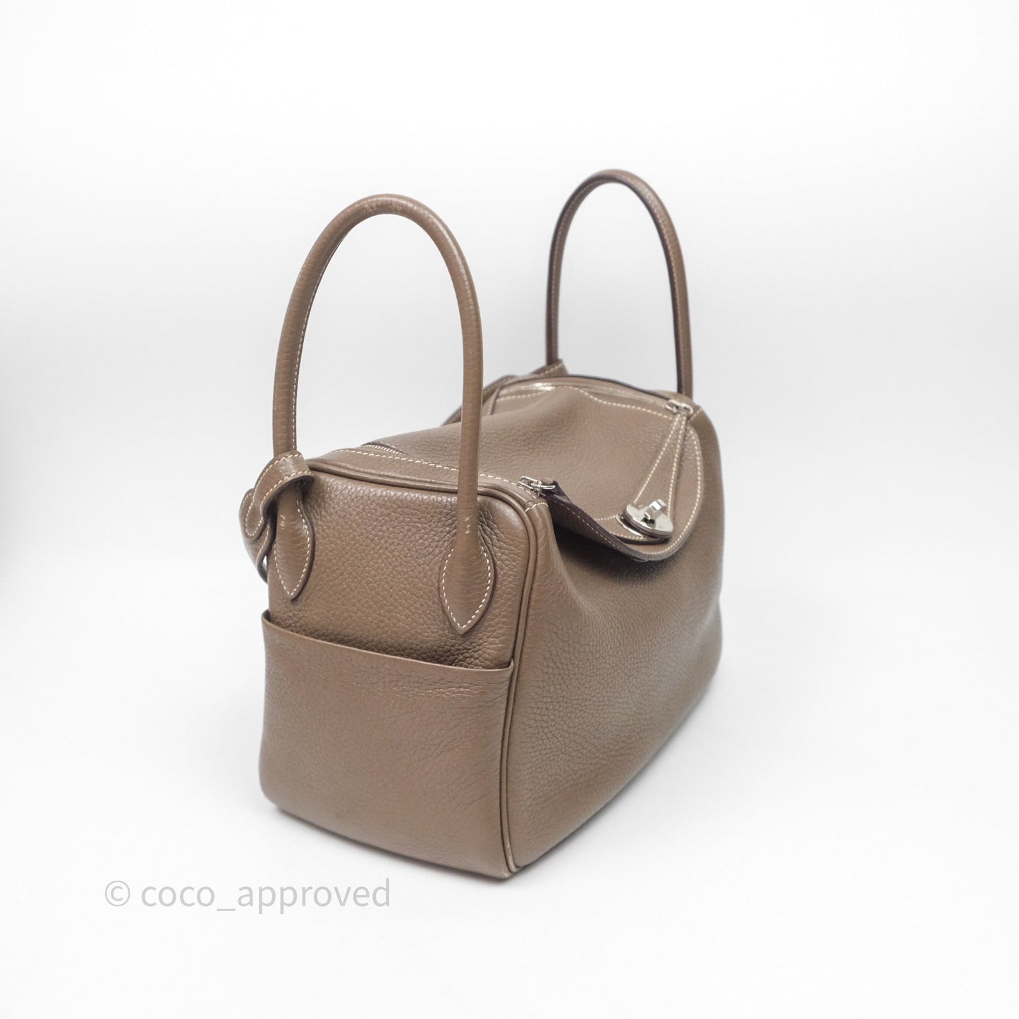 Hermès Lindy 26 Etoupe 18 Clemence Palladium Hardware