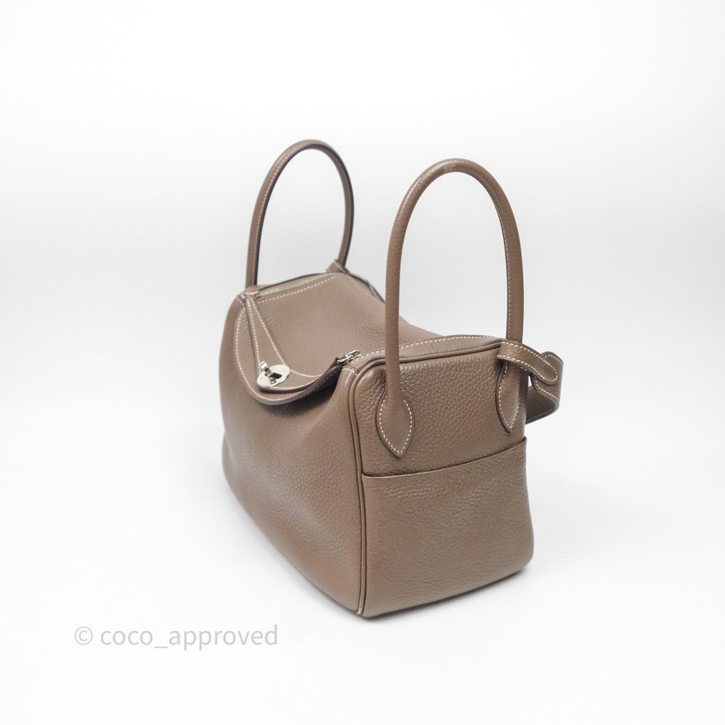 Hermès Lindy 26 Etoupe 18 Clemence Palladium Hardware