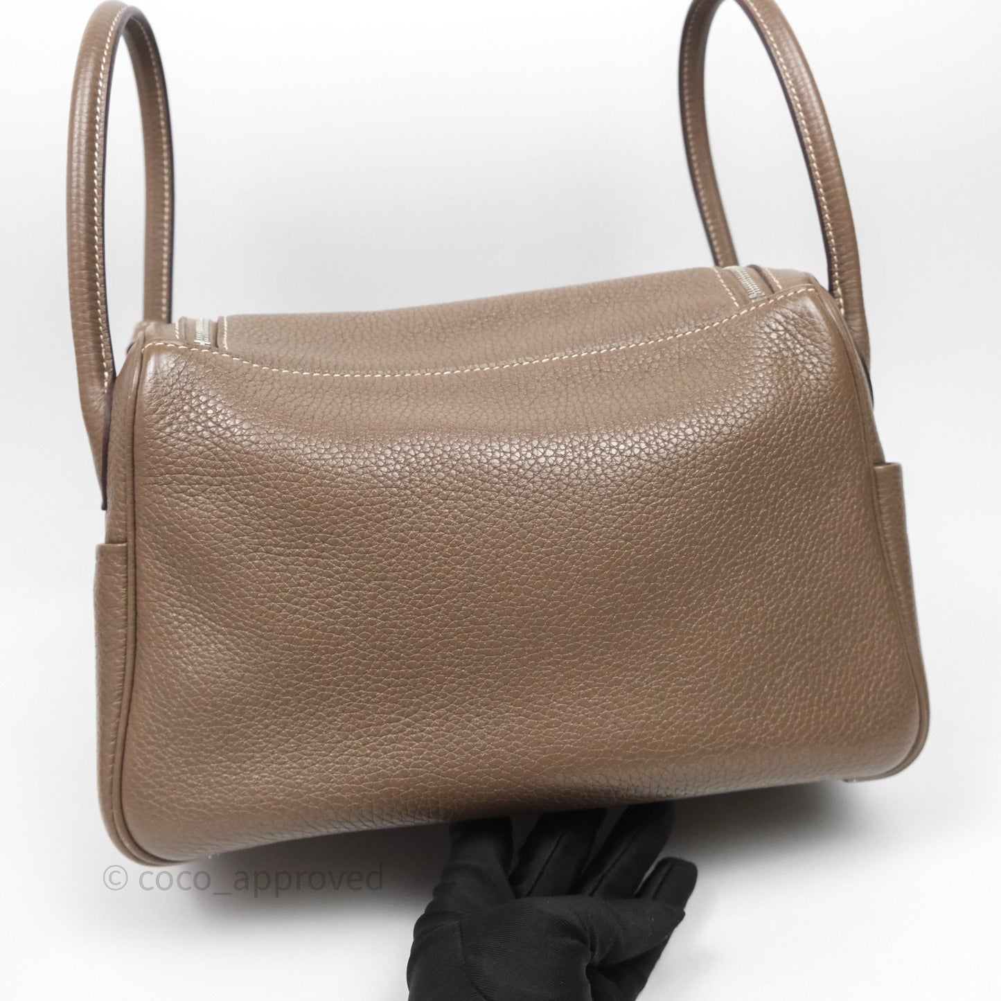 Hermès Lindy 26 Etoupe 18 Clemence Palladium Hardware