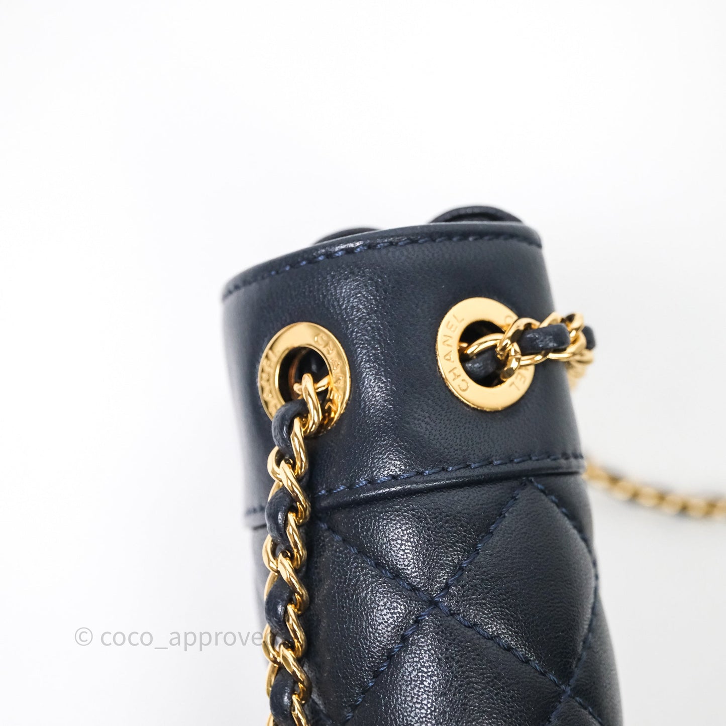 Chanel Small Vintage Mademoiselle Flap Navy Sheepskin Gold Hardware