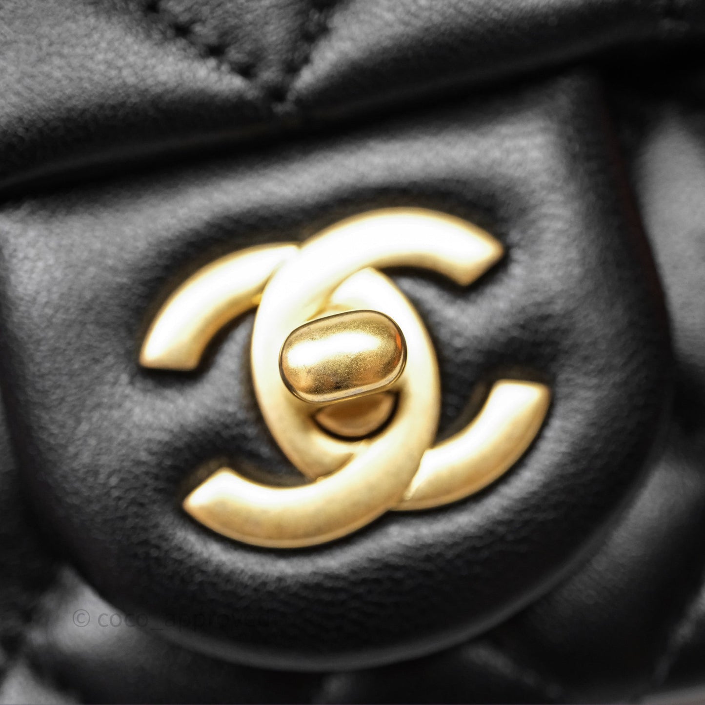Chanel Pearl Crush Mini Square Quilted Black Lambskin Aged Gold Hardware
