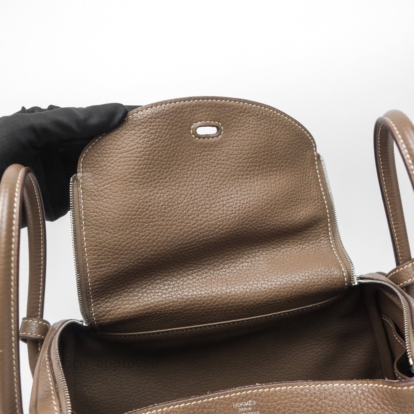 Hermès Lindy 26 Etoupe 18 Clemence Palladium Hardware