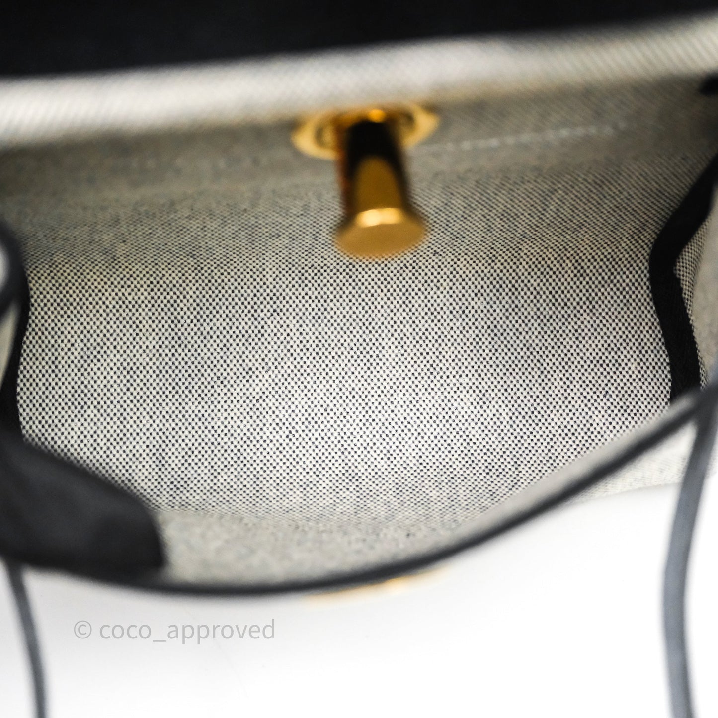 Hermès Herbag Zip 20 Mini Ecru-Noir Canvas Gold Hardware