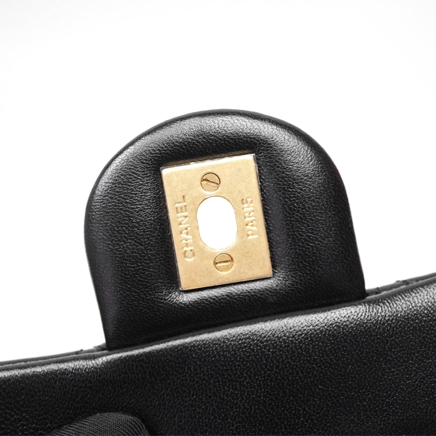 Chanel Pearl Crush Mini Square Quilted Black Lambskin Aged Gold Hardware