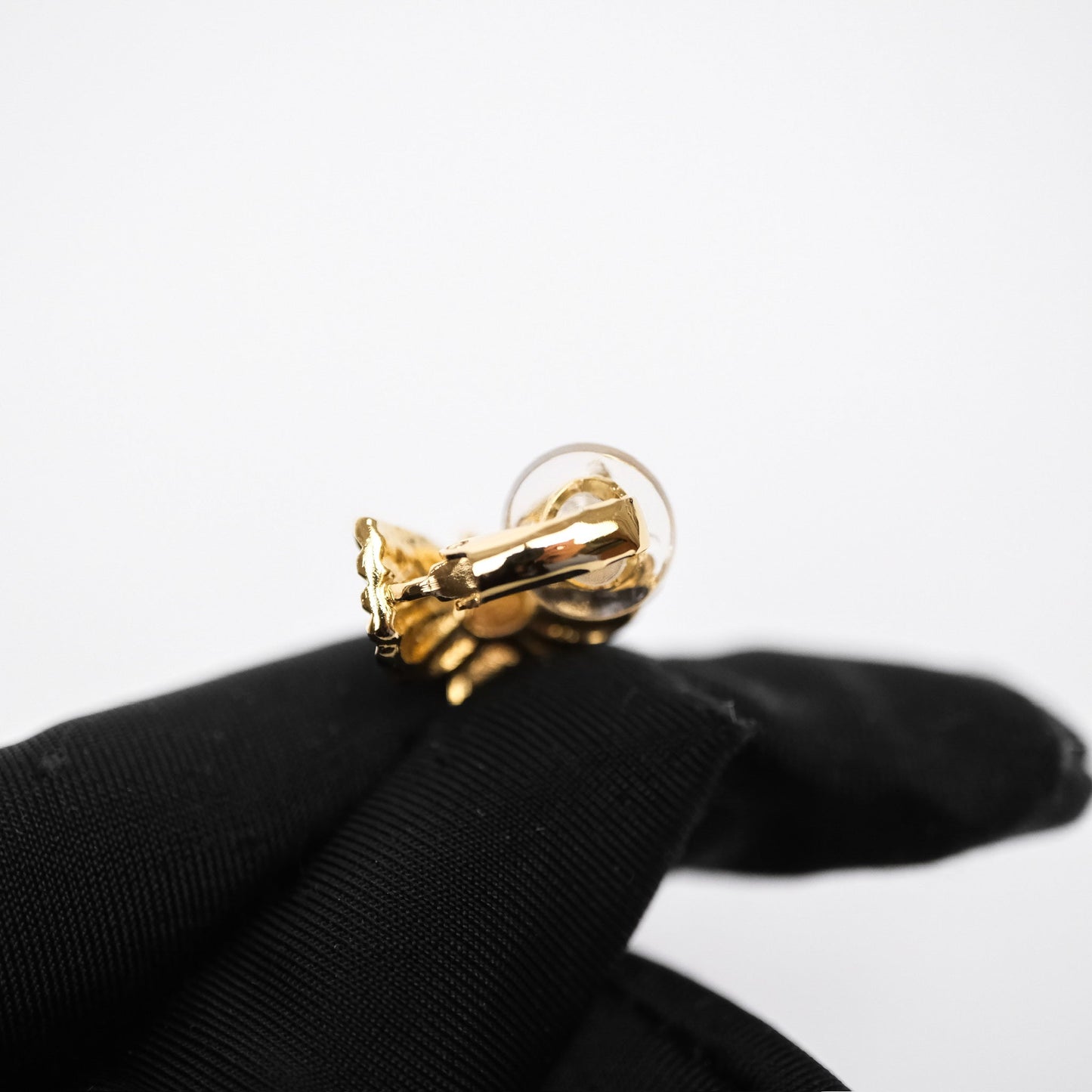 Chanel Star Wings Crystal CC Ear Clips Gold Tone 24C