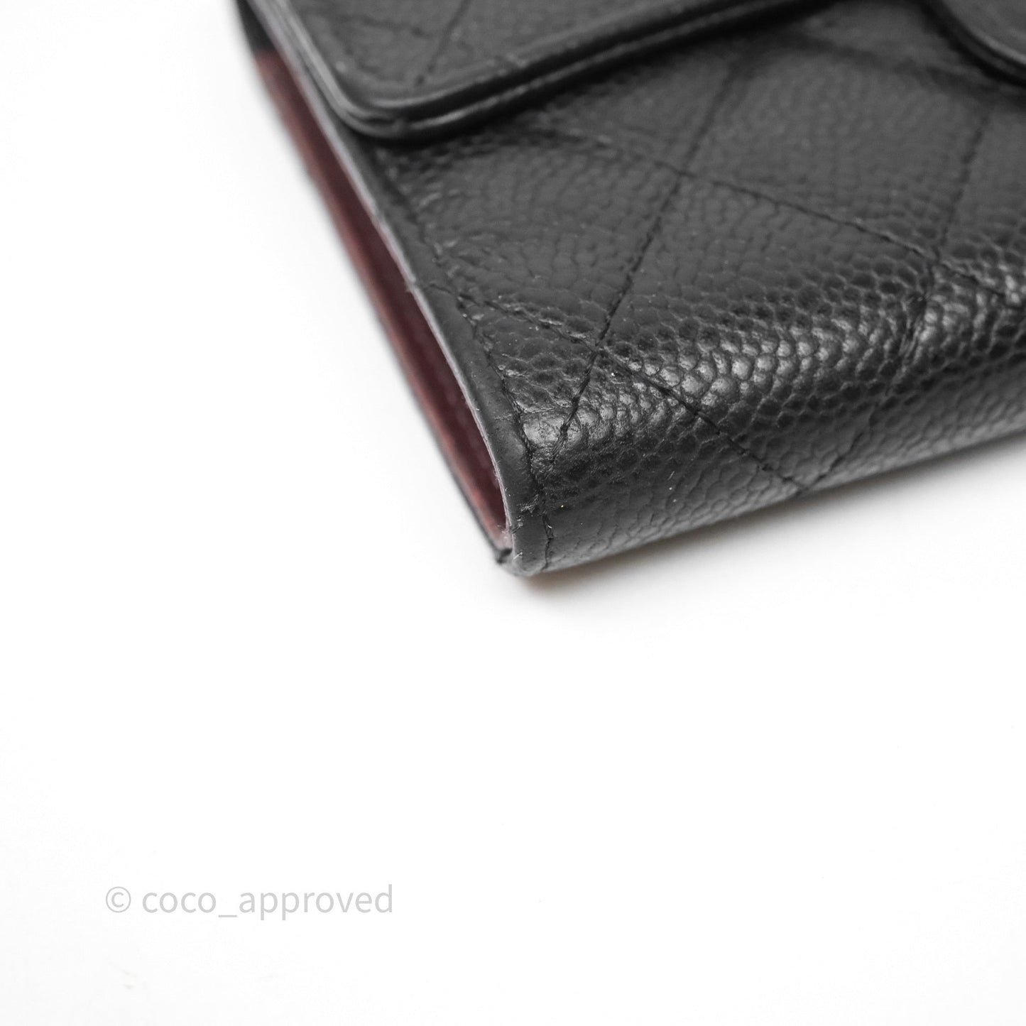 Chanel Quilted Medium Flap Wallet Black Caviar Gold Hardware
