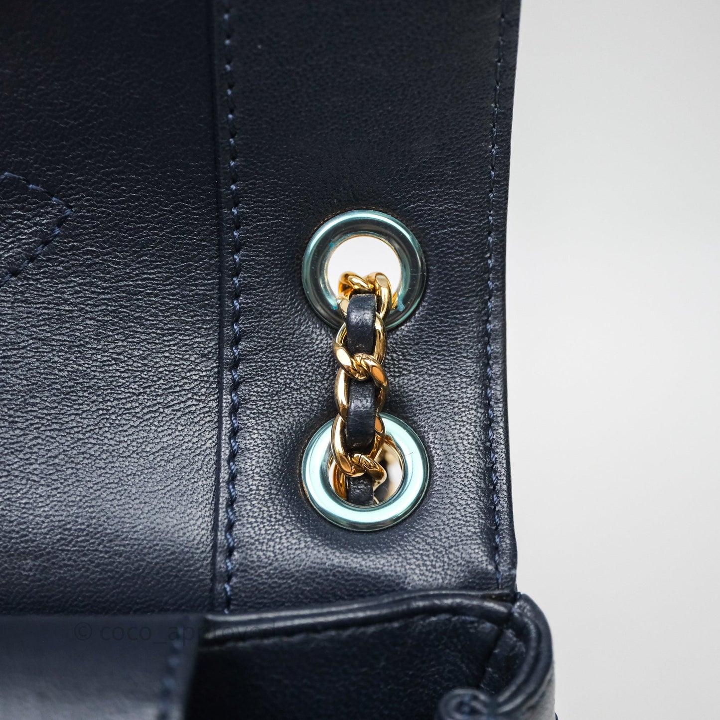 Chanel Small Vintage Mademoiselle Flap Navy Sheepskin Gold Hardware