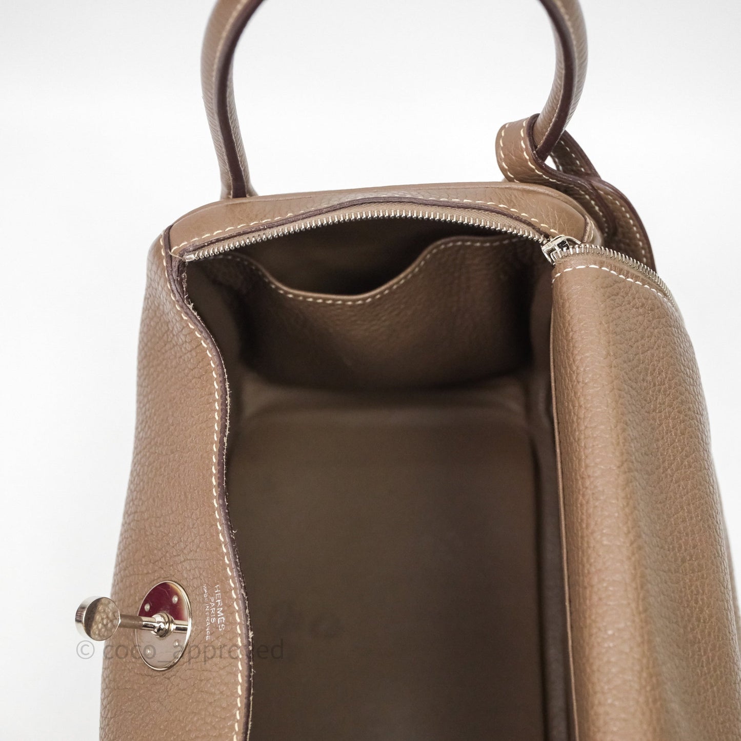 Hermès Lindy 26 Etoupe 18 Clemence Palladium Hardware