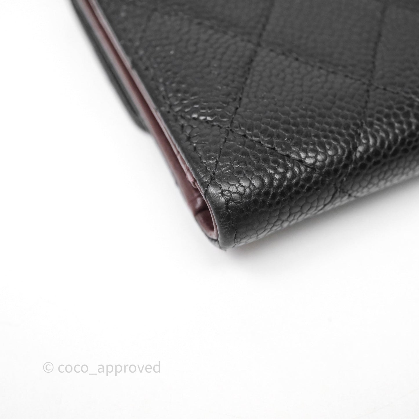 Chanel Quilted Medium Flap Wallet Black Caviar Gold Hardware