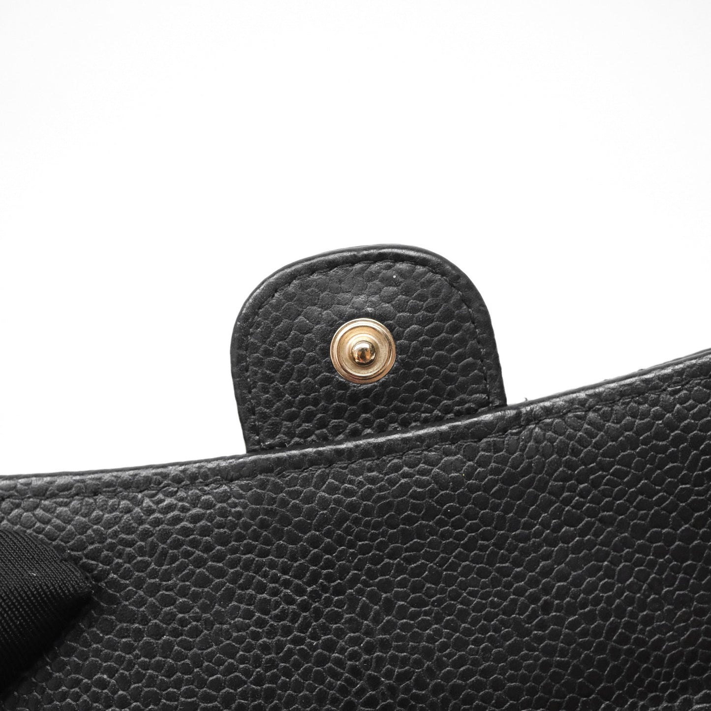 Chanel Quilted Medium Flap Wallet Black Caviar Gold Hardware