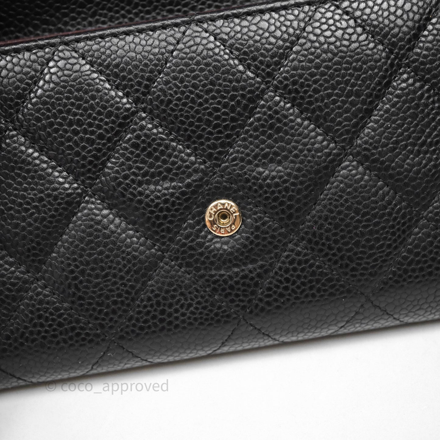 Chanel Quilted Medium Flap Wallet Black Caviar Gold Hardware