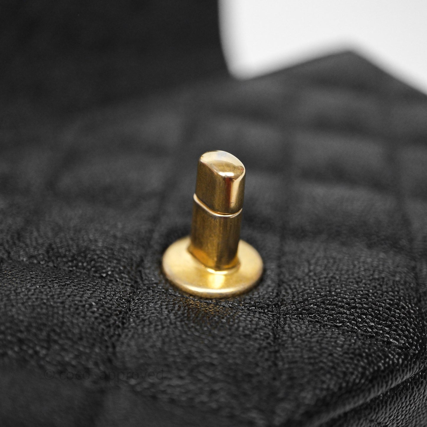 Chanel Top Handle Mini Rectangular Flap Bag Black Caviar Aged Gold Hardware