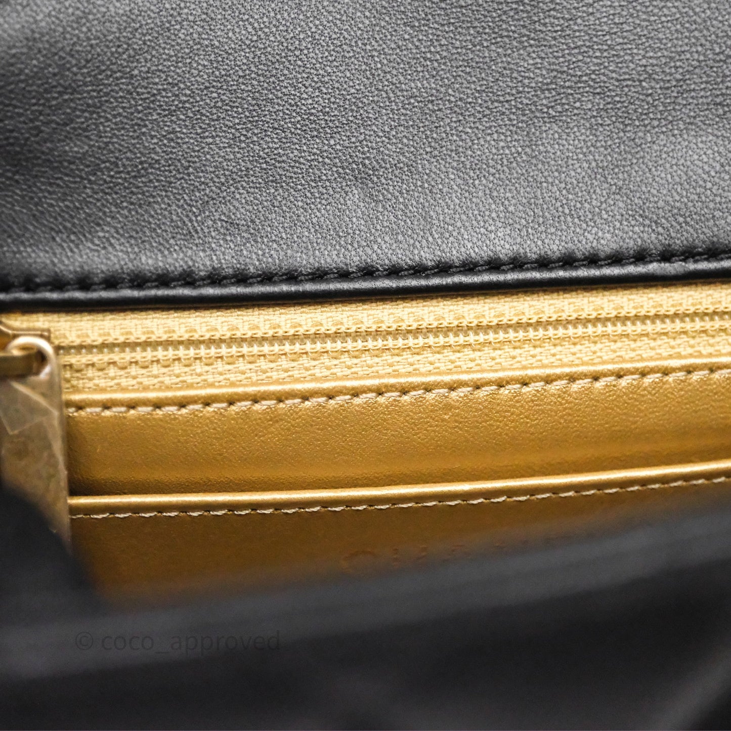 Chanel Pearl Crush Mini Square Quilted Black Lambskin Aged Gold Hardware