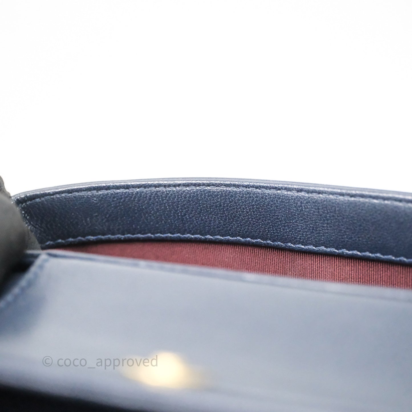 Chanel Small Vintage Mademoiselle Flap Navy Sheepskin Gold Hardware