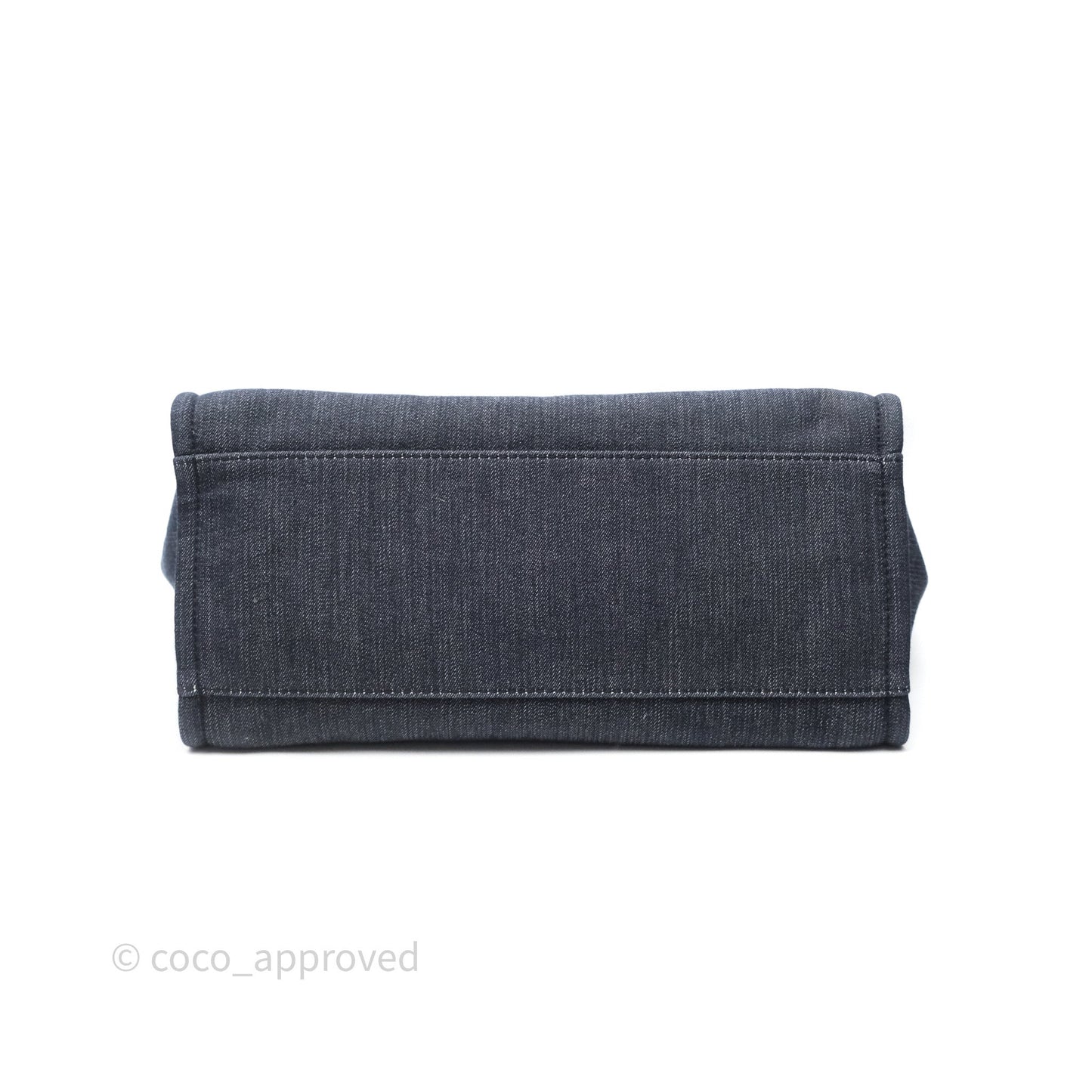 Chanel Large Deauville Tote Denim Canvas Silver Hardware