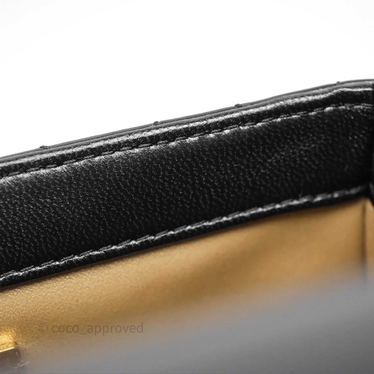 Chanel Pearl Crush Mini Square Quilted Black Lambskin Aged Gold Hardware