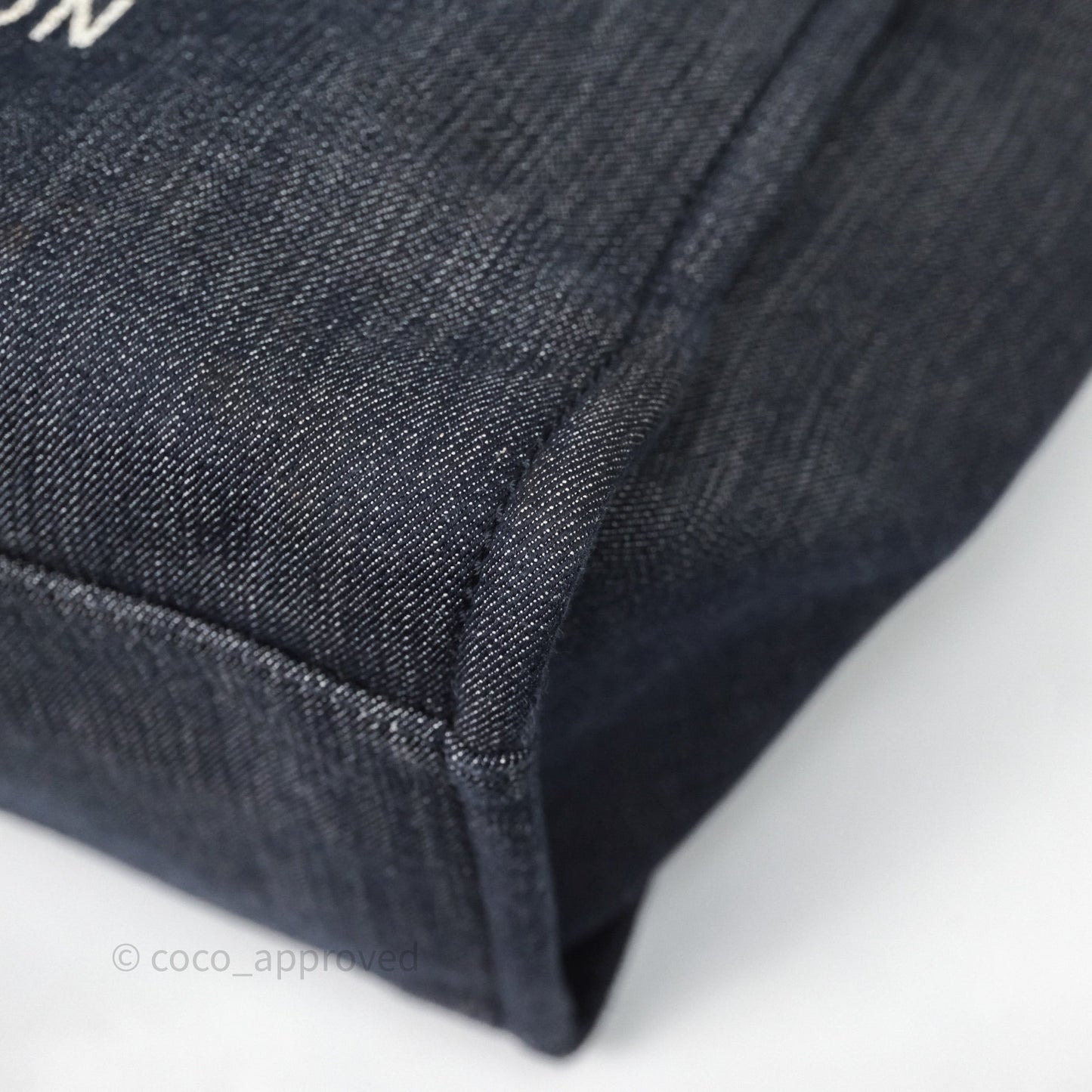 Chanel Large Deauville Tote Denim Canvas Silver Hardware