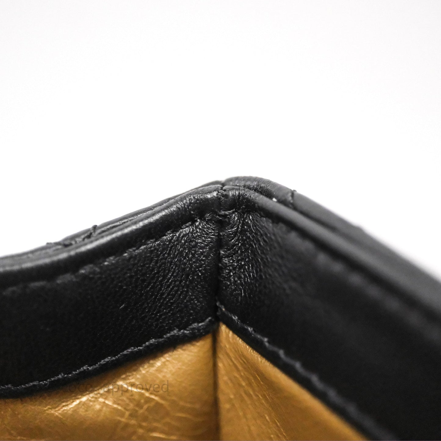 Chanel Pearl Crush Mini Square Quilted Black Lambskin Aged Gold Hardware