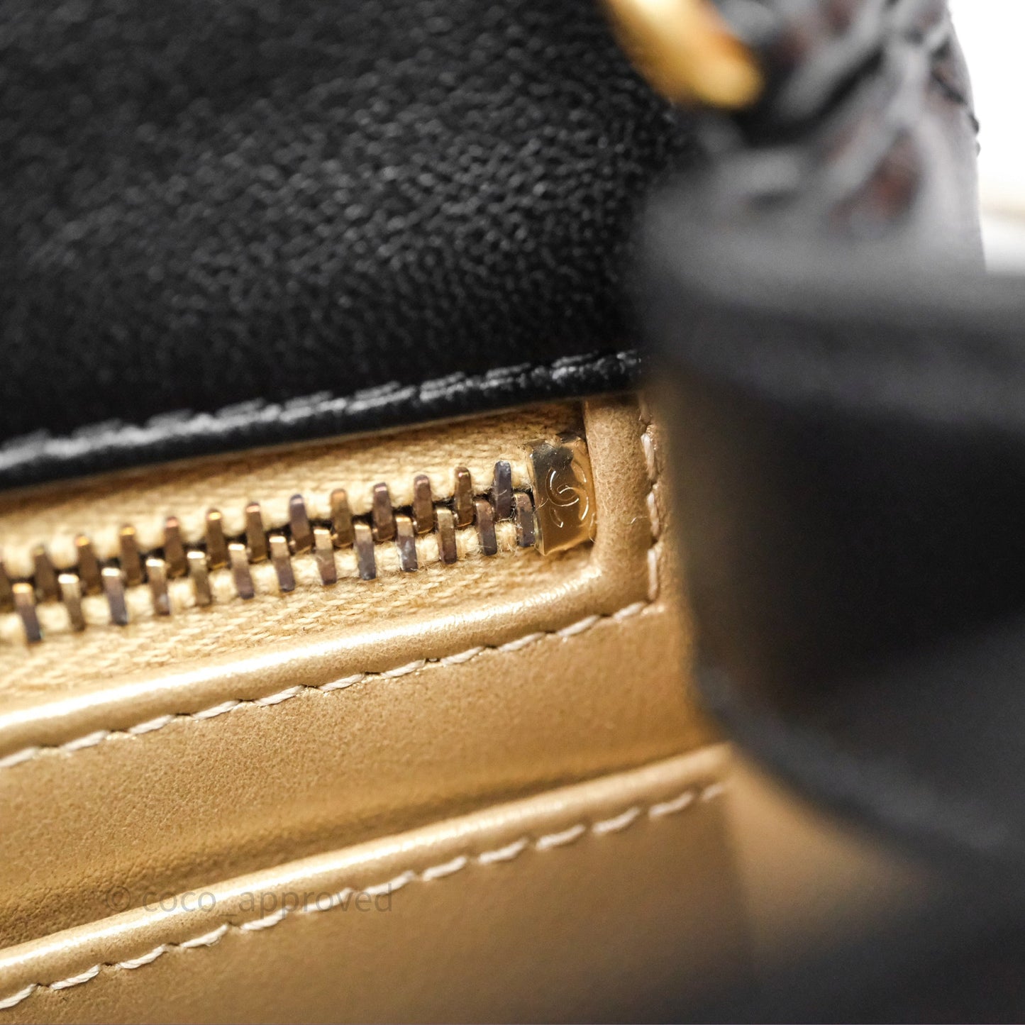 Chanel Pearl Crush Mini Square Quilted Black Lambskin Aged Gold Hardware