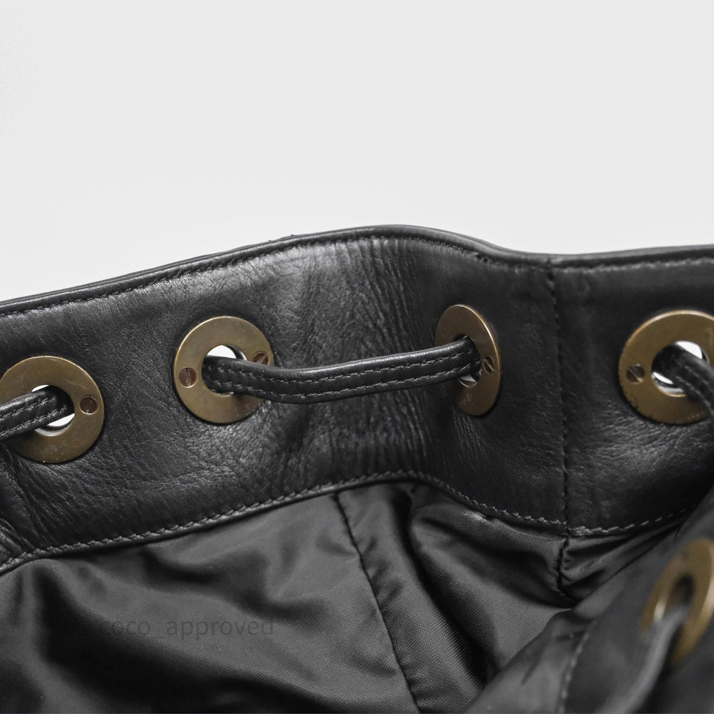 Chanel Vintage Top Handle Ring Bag Black Lambskin
